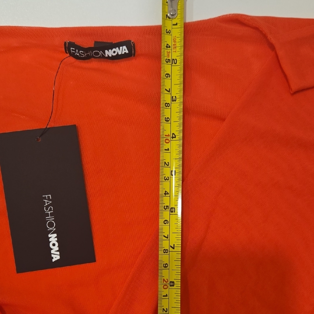 Fashion Nova Vibrant Orange Long Sleeve Dress - Picture 12 of 14